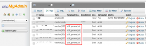 mysql türkçe karakter sorunu